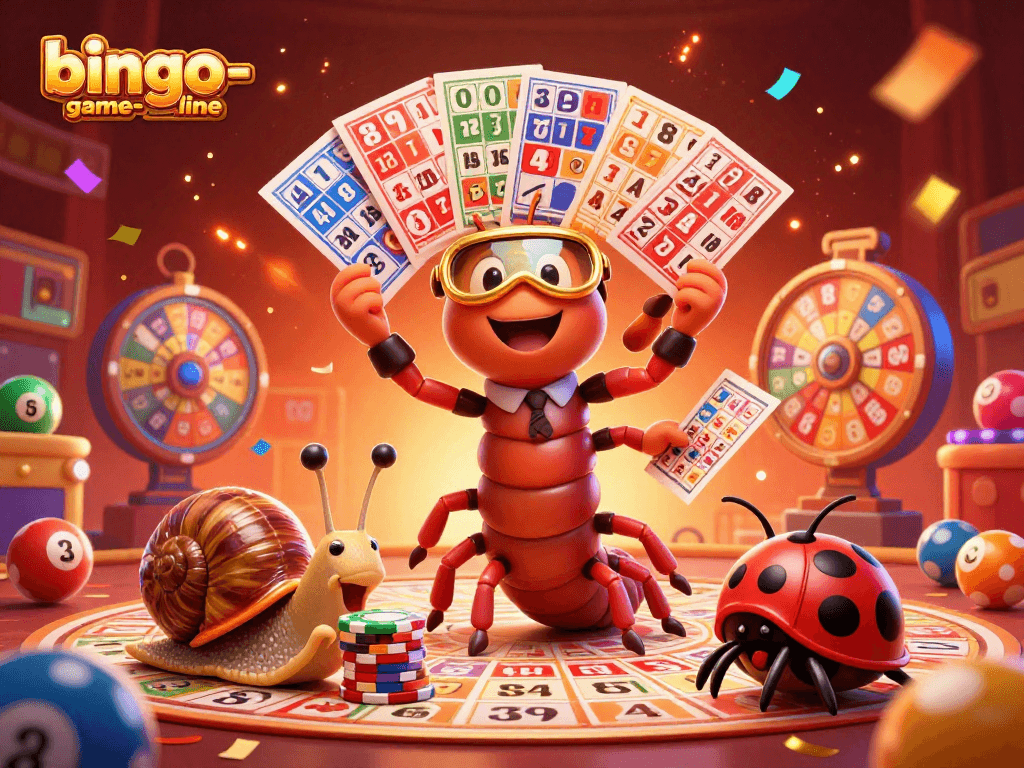 Engage with bingo-game-online's thrilling atmosphere featuring bingo cards, colorful balls, and excitement.