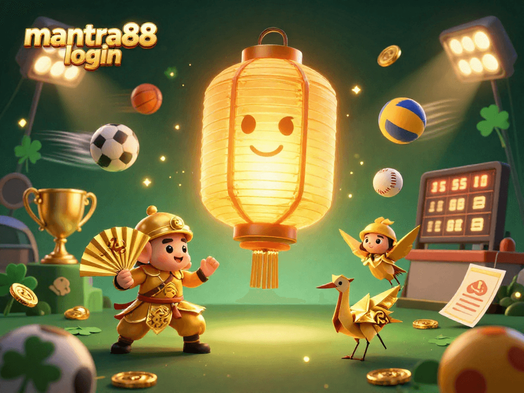 Experience mantra88 login with vibrant characters and gaming elements in a dynamic casino scene.