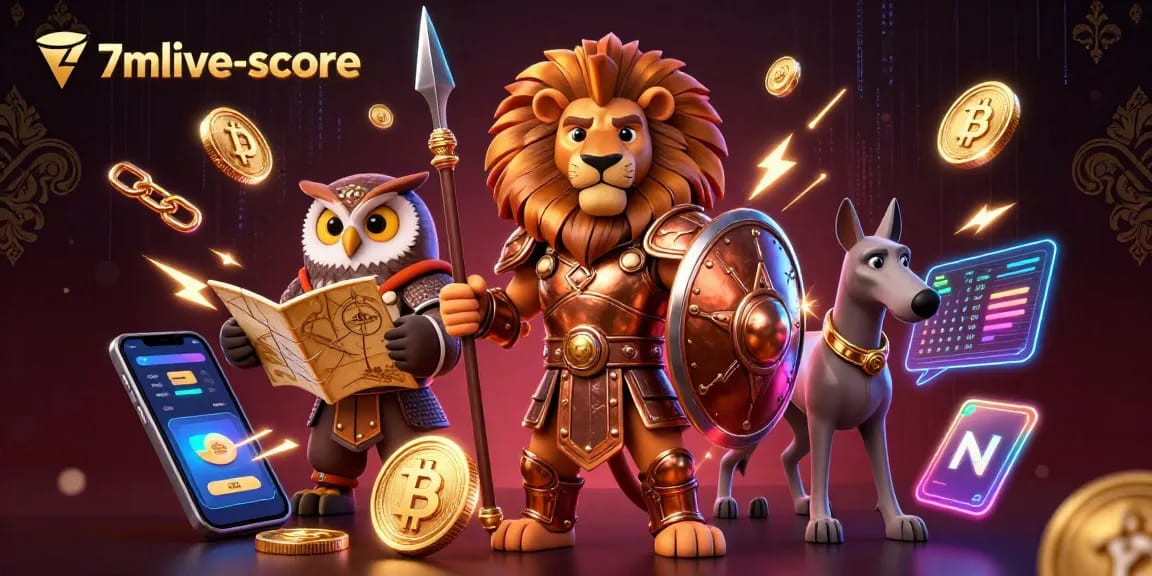 Experience the excitement of 7mlive-score with vibrant casino elements in a packed 3D scene.