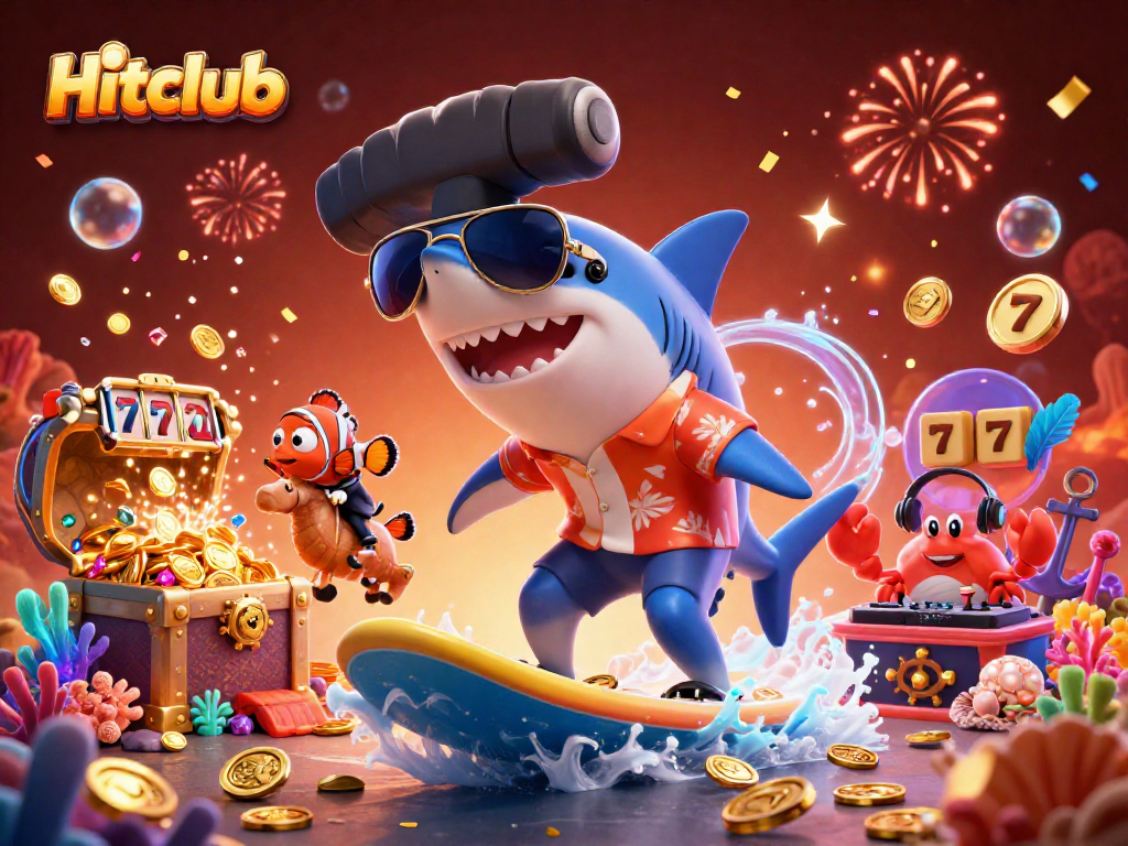 Hitclub immerses players in a vibrant 3D casino adventure with dynamic symbols and colorful characters.