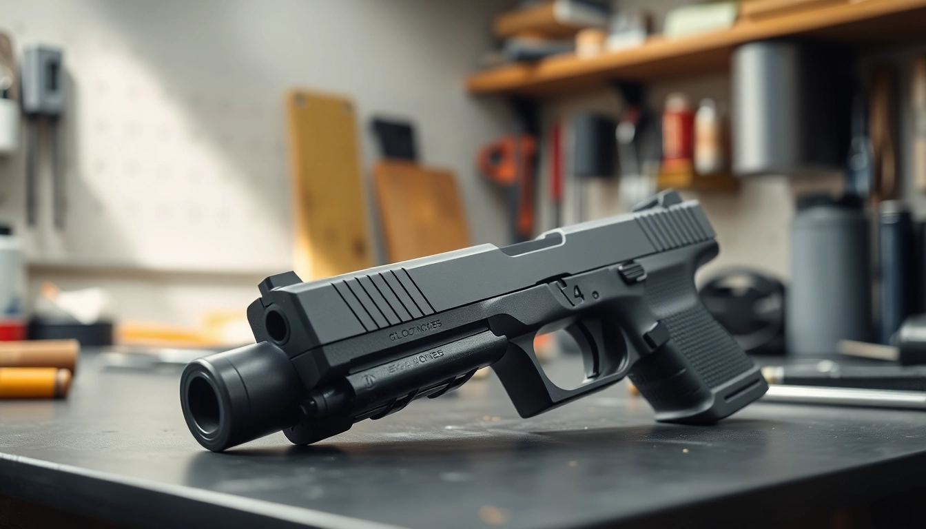 Showcasing Glock 48 MOS slide complete highlighting precision craftsmanship and intricate design.