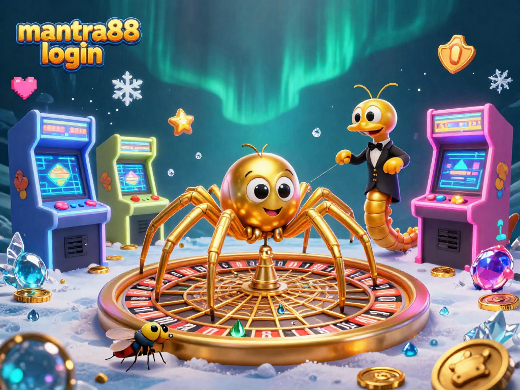 Engage in exciting gameplay with mantra88 login, featuring a vibrant casino world and colorful game elements.