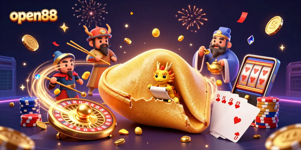 Experience excitement at open88 with golden coins, vibrant characters, and thrilling casino elements in 3D.