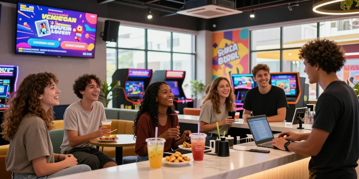 Youth enjoying the vibrant atmosphere at mantra88 login commercial entertainment complex.