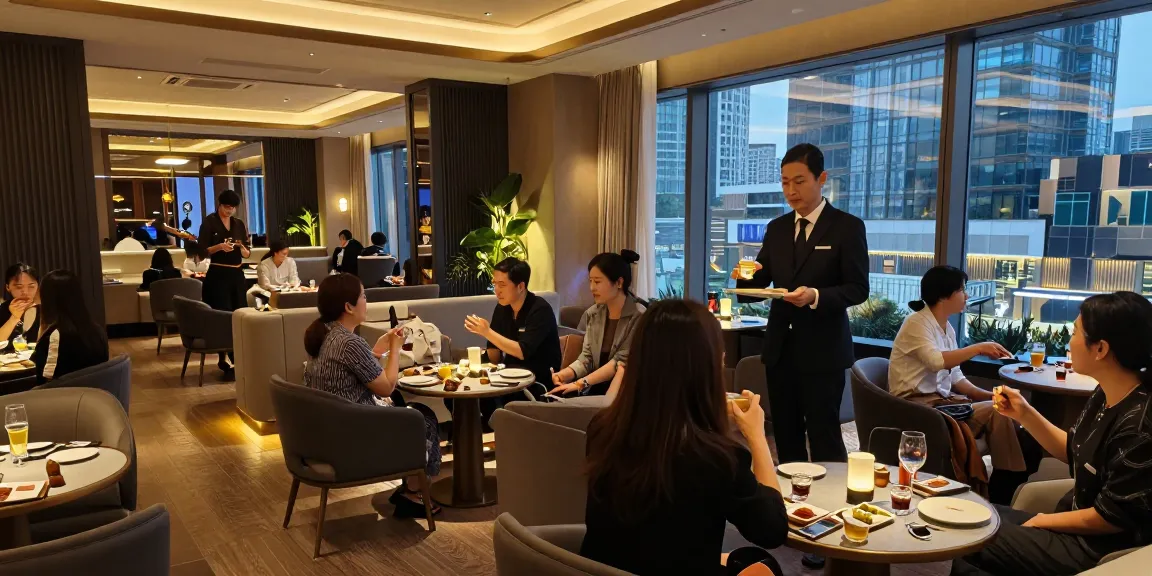 강남구구단 쩜오에서 고급스럽고 세련된 분위기에서 고객들이 프라이빗 룸의 서비스를 즐기는 모습