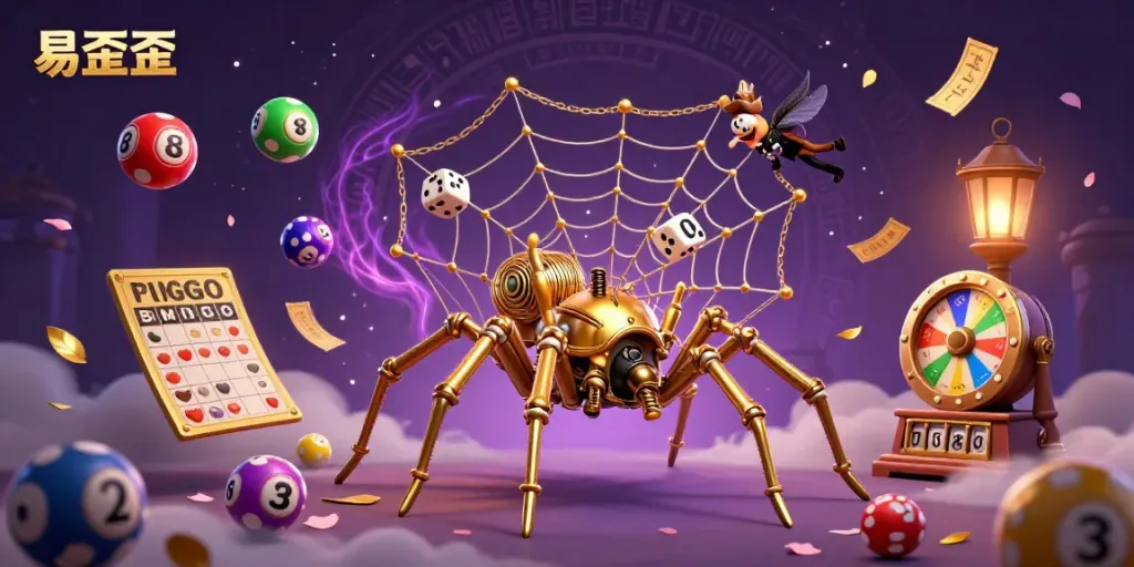 Engage with 易歪歪 through an elaborate steampunk casino scene featuring whimsical elements and vibrant colors.