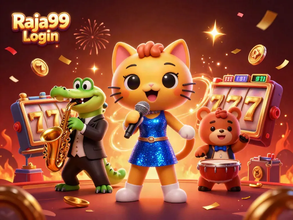 Raja99 Login: Nikmati pengalaman bermain dengan kucing penyanyi jazz dan karakter unik di kasino.