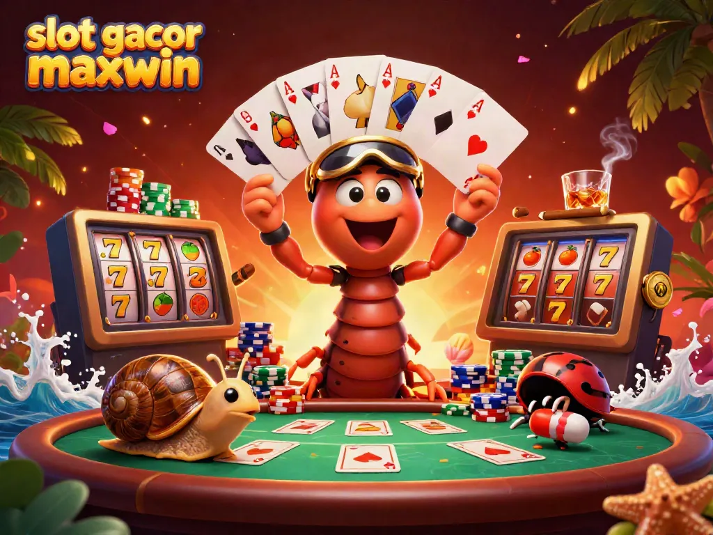 Gali kemenangan besar di slot gacor maxwin dengan dealer kartun 3D dan suasana kasino yang meriah.