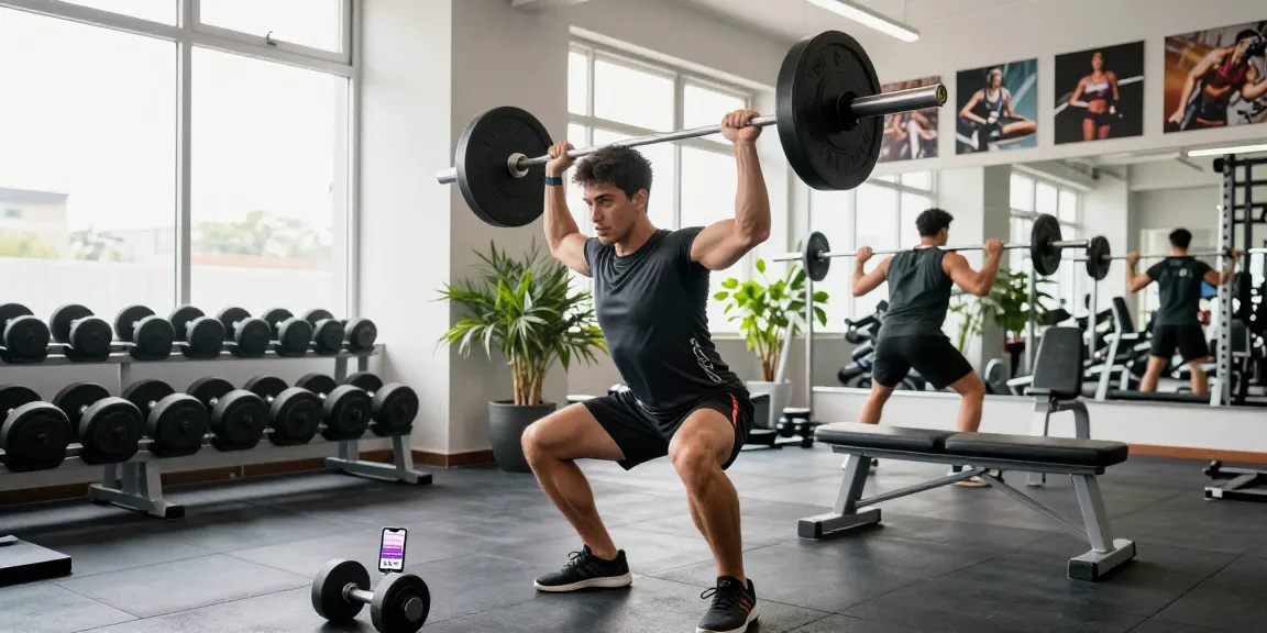 Pharmaqo shop showcasing athletes lifting weights in a vibrant gym setting