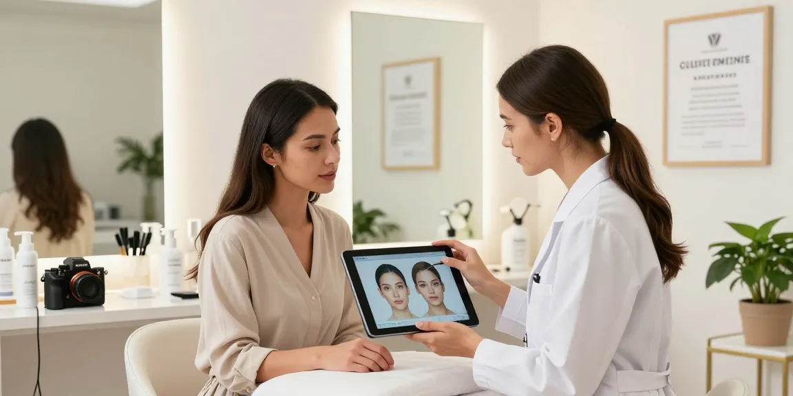 ClinicEvo cheaper than QOVES consultation scene in a beauty studio