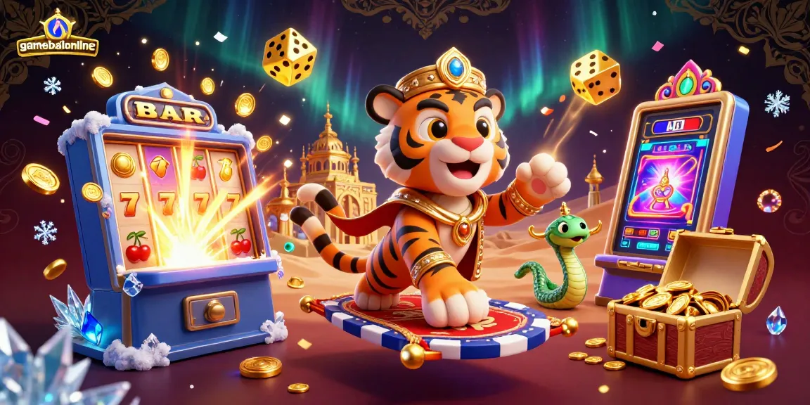 Experience the thrill of gamebaiionline with a grand jackpot scene featuring vibrant casino elements.
