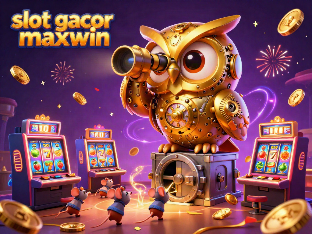 Experience thrilling wins in slot gacor maxwin with a lively casino scene featuring vibrant slot machines and lucky symbols.