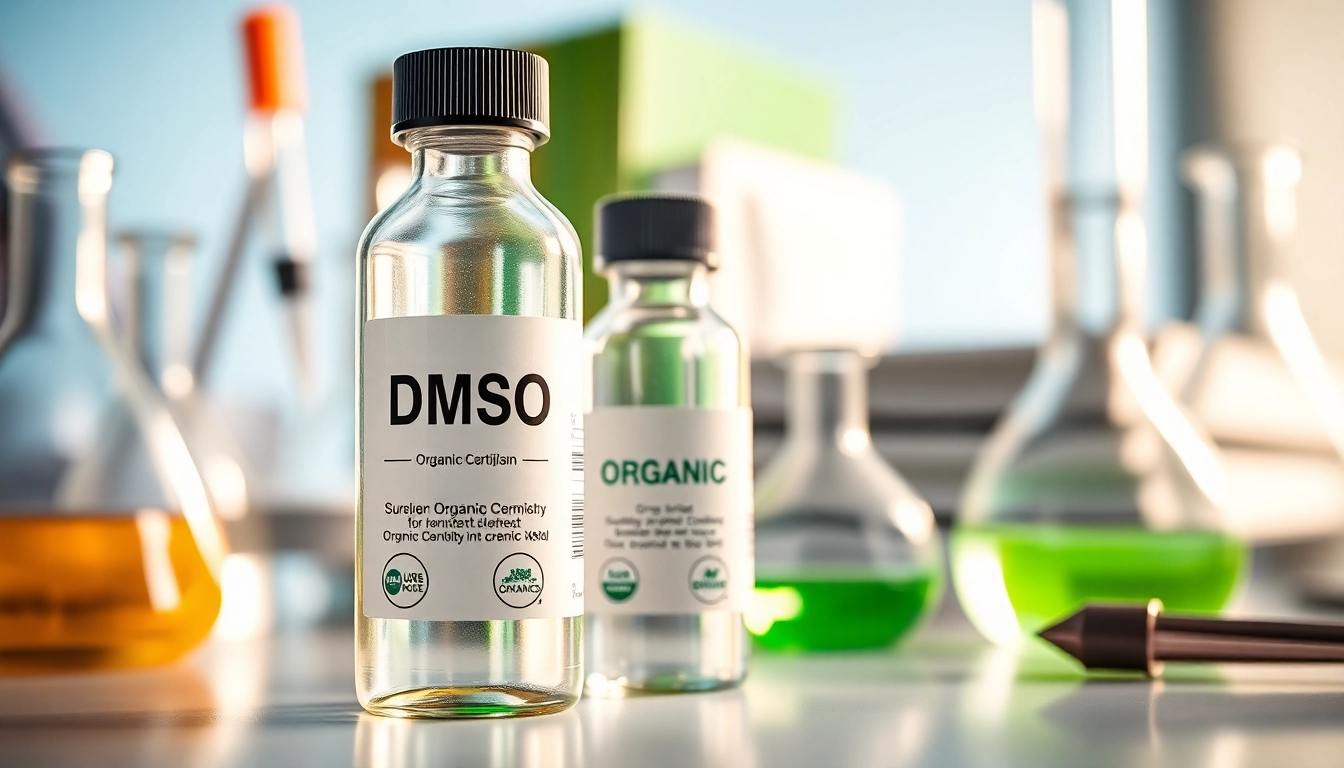 Explore dmso organic in a professional laboratory setting with a clear vial and scientific equipment.