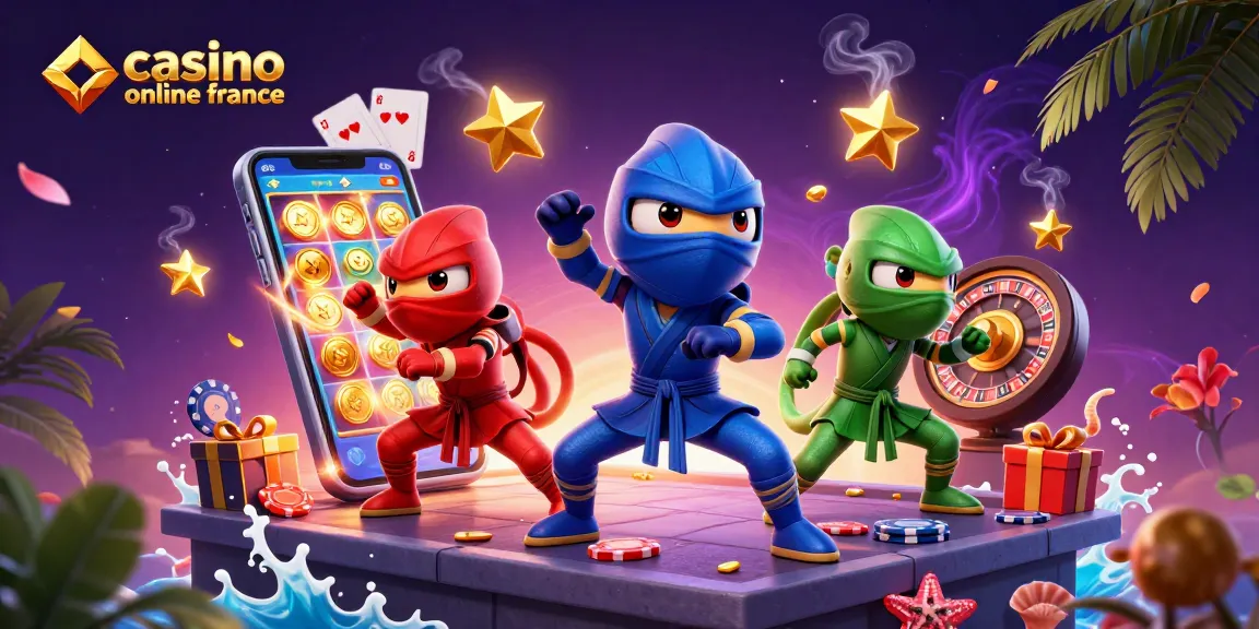 Jouer au casino en ligne France avec des caméléons ninja, des jeux de machines à sous et des pièces d'or.
