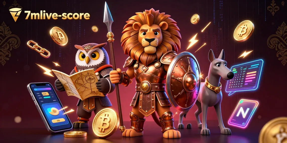 Experience the excitement of 7mlive-score with vibrant casino elements in a packed 3D scene.