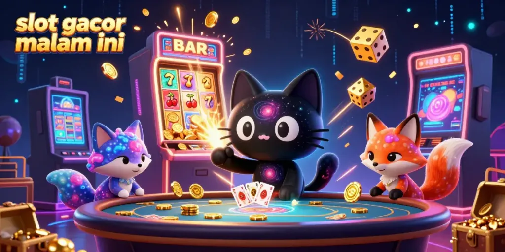 Tarikan jackpot dengan slot gacor malam ini, kucing lubang hitam dan rubah nebula di kasino luar angkasa.