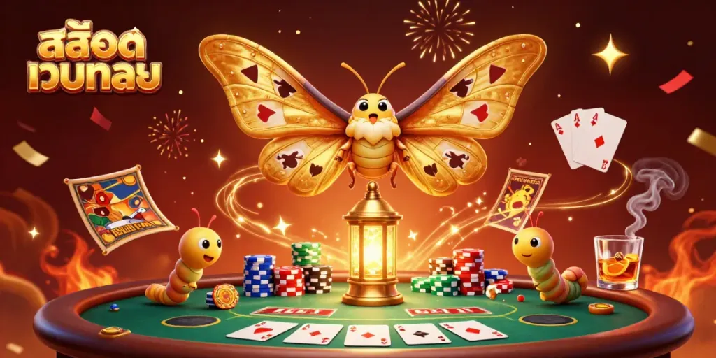 Experience excitement with สล็อตเว็บตรง as the colorful poker scene unfolds with vibrant cards and chips.