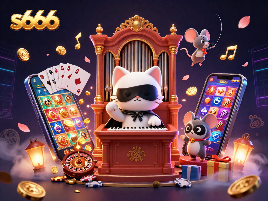 S666 offers thrilling casino experiences with a vibrant atmosphere of slot games and dynamic characters.