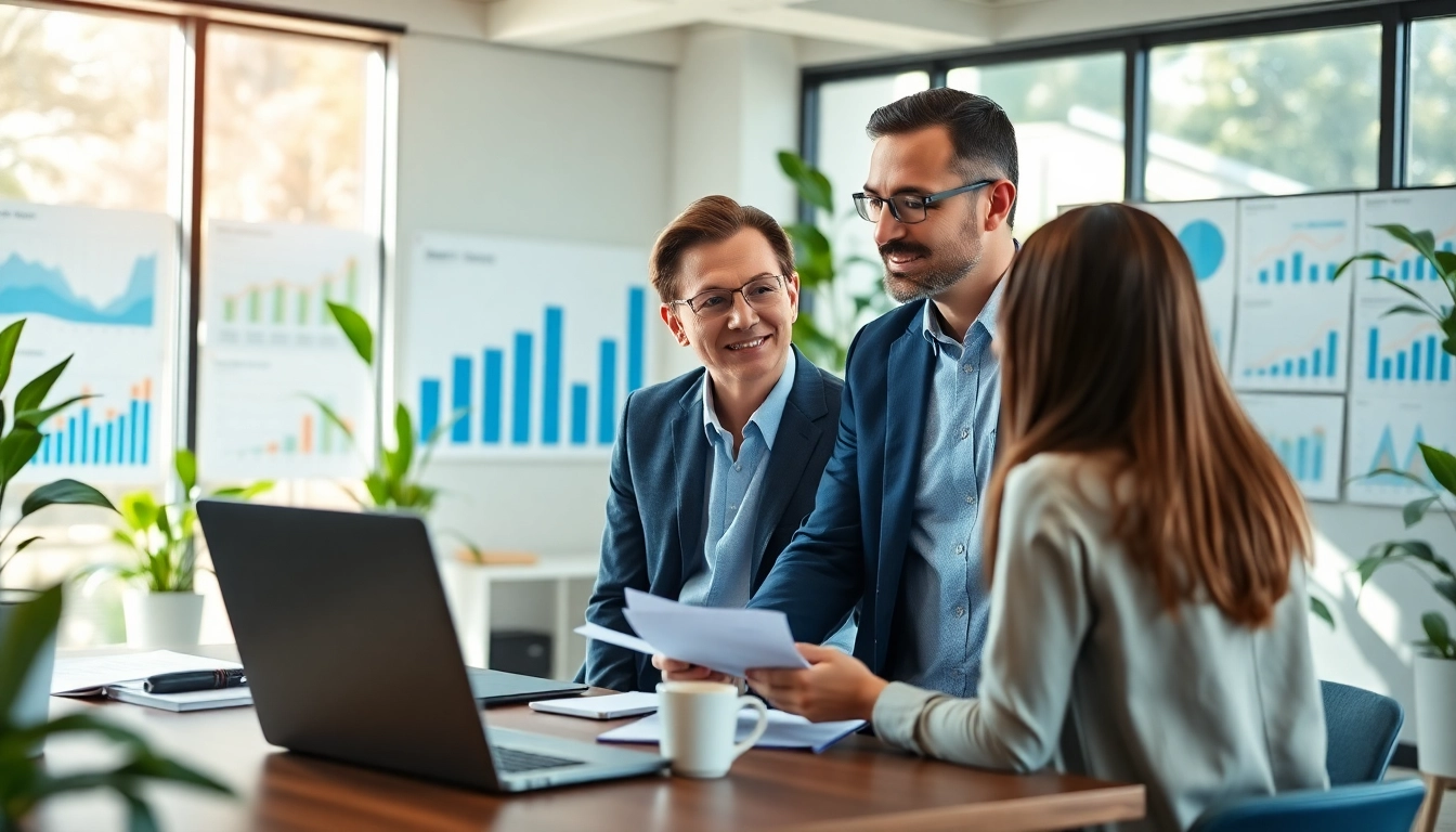Engaging operations consultant sacramento ca collaborating with clients in a modern office setting.