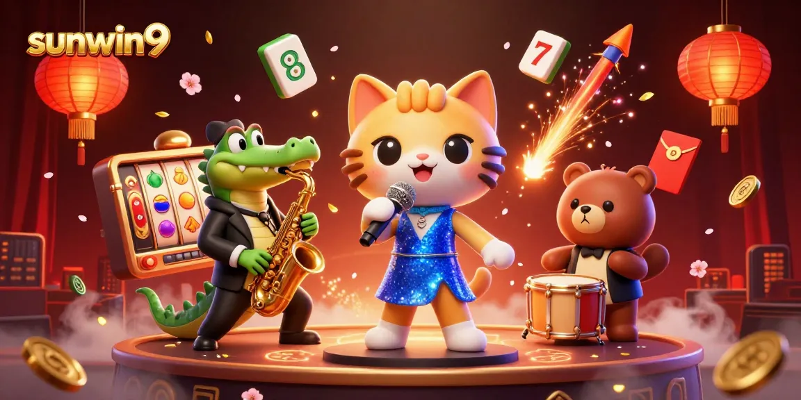 Encourage excitement with sunwin9 as the jazz-singer cat, crocodile musician, and bear drummer perform for gamblers.