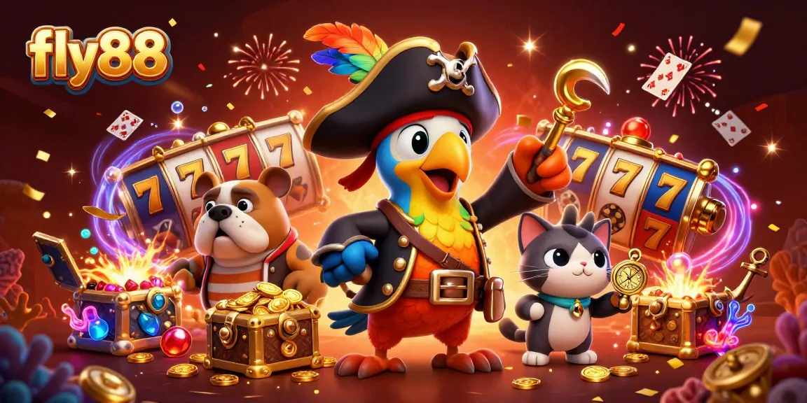 Experience slot excitement at fly88 with vibrant characters and rich gaming elements showcasing thrilling wins.