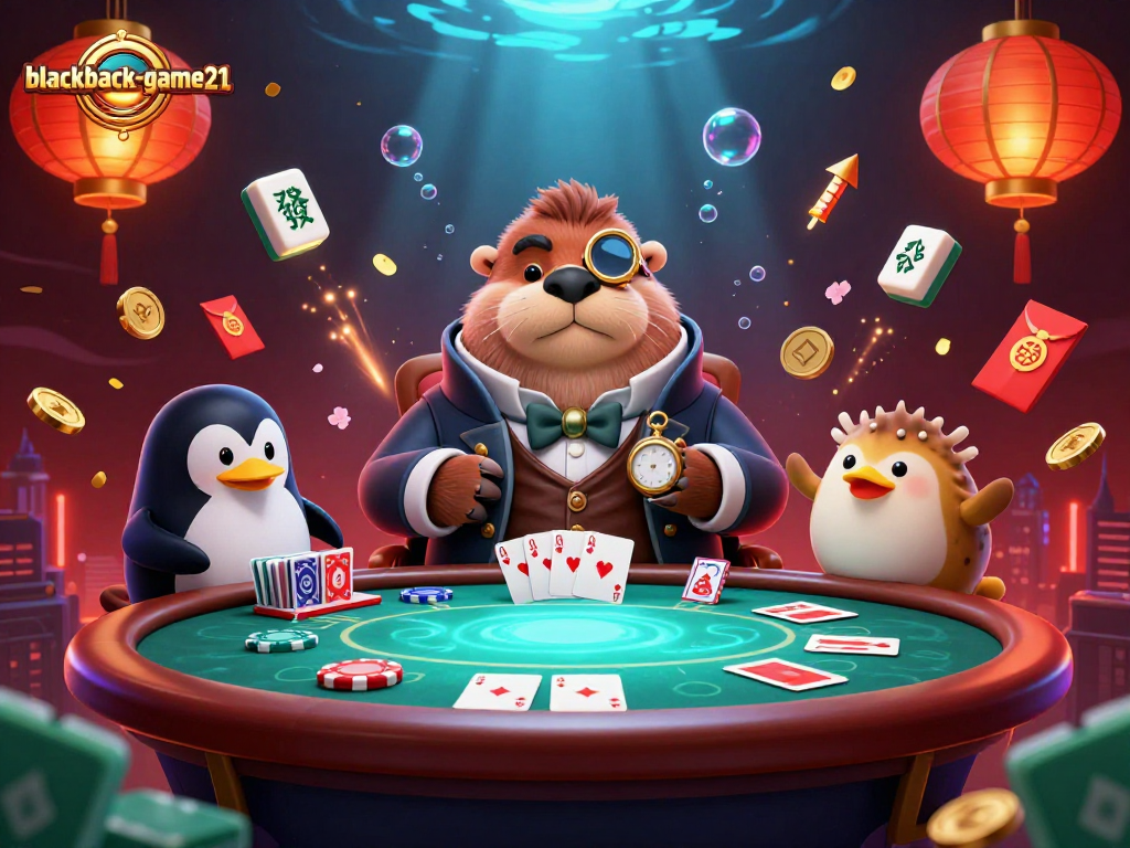 Experience thrilling blackjack-game21 action with a variety of card games in this vibrant underwater scene.