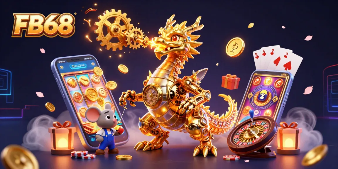 Experience thrilling casino action at FB68 with vibrant games and golden winnings.