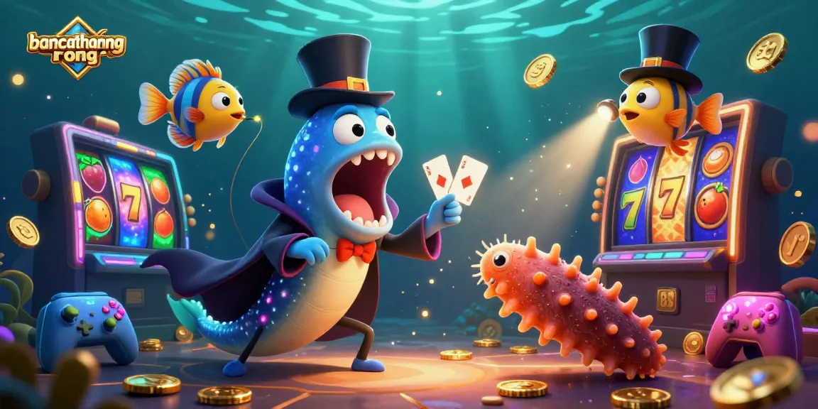 bancathanrong captivates players with an eel magician, anglerfish spotlight, and a sea cucumber's trick amidst vibrant slot games.