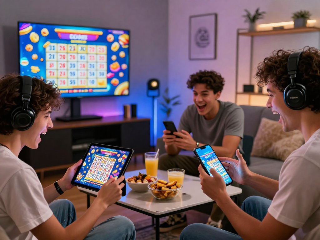 Dewatogel players excitedly participating in a vibrant online lottery draw.