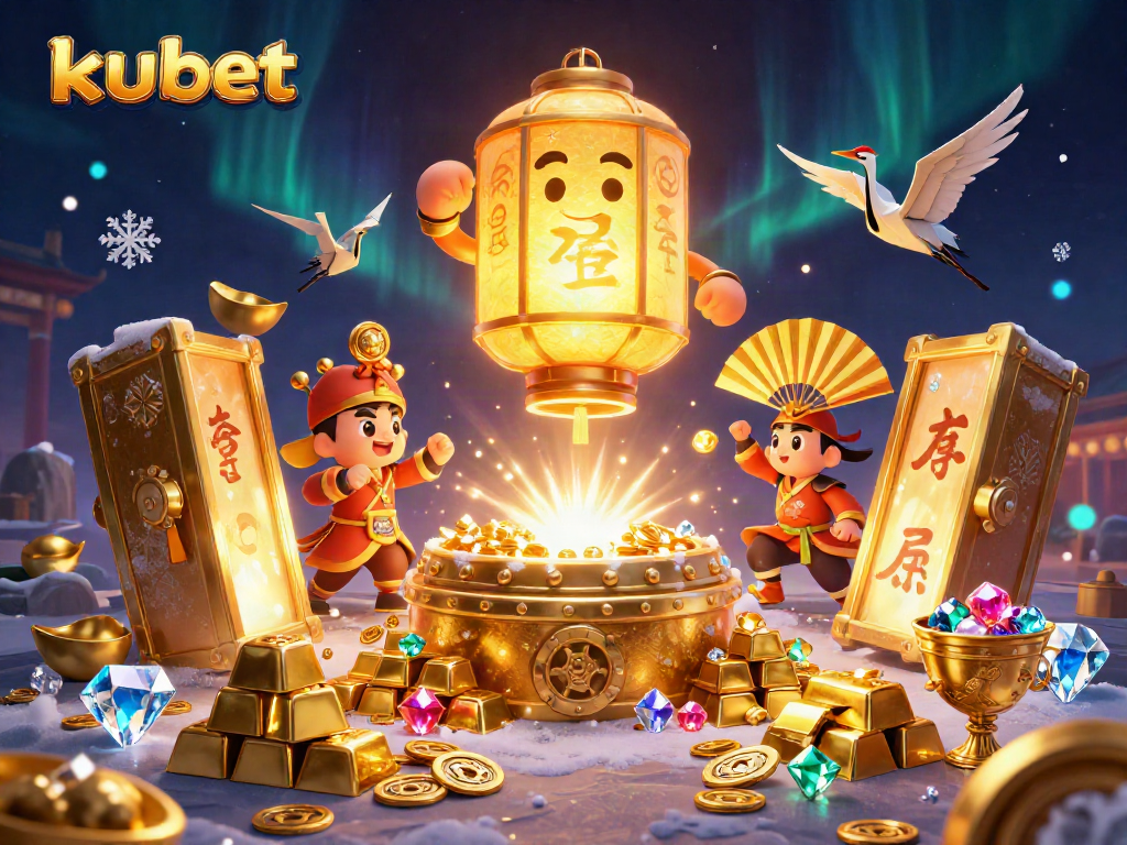 Experience thrilling gameplay at kubet with vibrant golden elements lighting up the night casino.