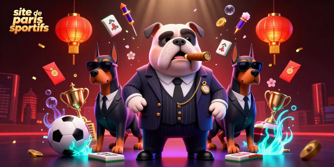 Visitez le meilleur site de paris sportifs avec une illustration de personnages de casino colorés et dynamiques.