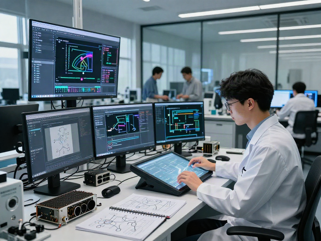 AI Image Detection showcased in advanced tech lab environment with data scientists analyzing visuals.