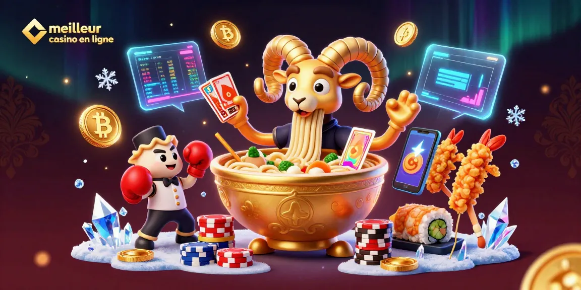 Découvrez le meilleur casino en ligne avec cette illustration dynamique de jeux de casino modernes.