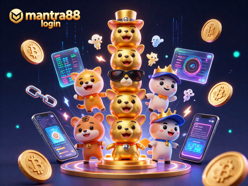 Experience unmatched excitement with mantra88 login, showcasing vibrant 3D casino characters and dynamic gaming elements.