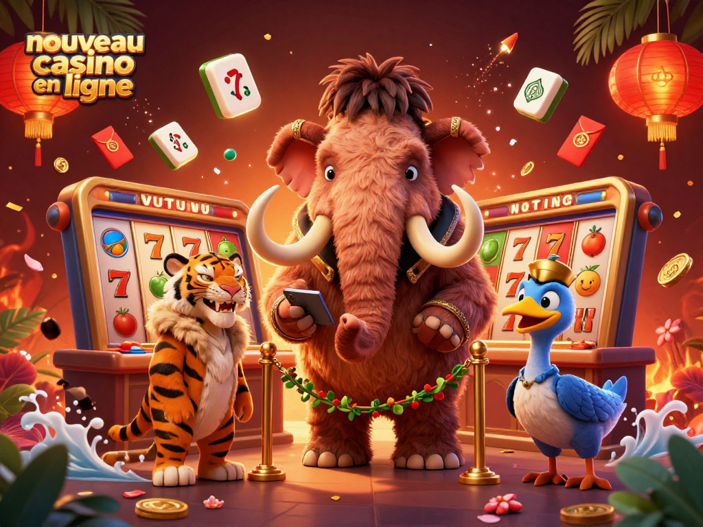 Découvrez le nouveau casino en ligne avec un gardien mammouth, un vip tigre, et un portier dodo entourés de jeux.