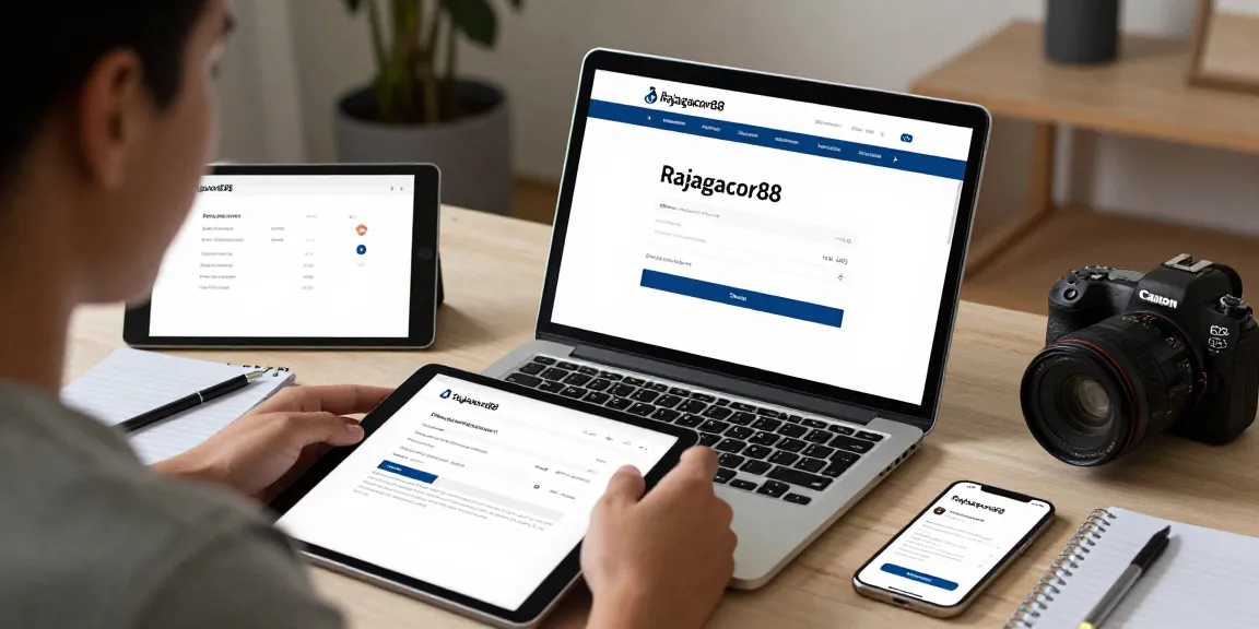 User accessing springshall.org login for Rajagacor88 from a modern home office with productivity tools.