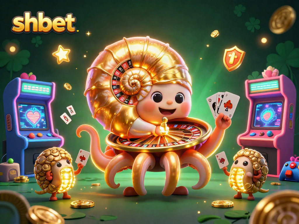 Play exciting casino games like shbet with a vibrant illustration showcasing immersive gaming