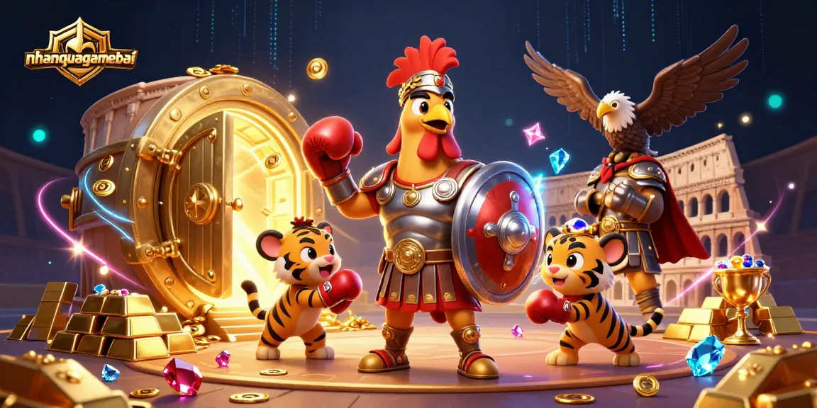 Engage with nhanquagamebai's Callbreak strategy in a vibrant 3D illustration featuring dynamic game elements.