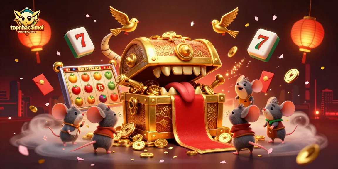 Experience tactical winning strategies at topnhacaimoi with vibrant 3D slot-themed illustration.