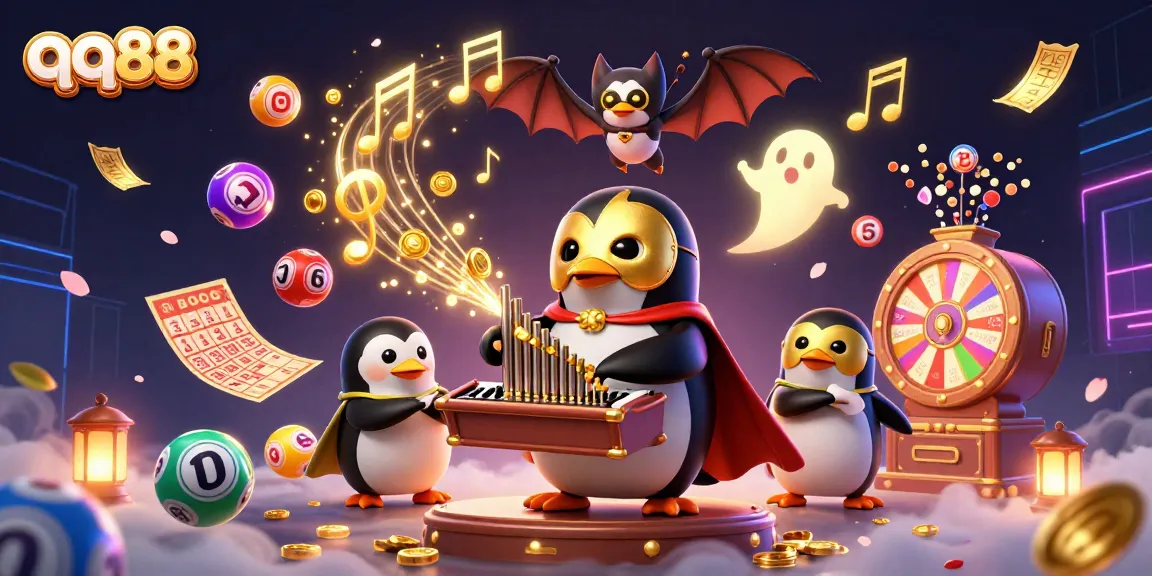 Engage with qq88's vibrant casino atmosphere featuring cartoon characters amidst golden coins and dynamic game elements.